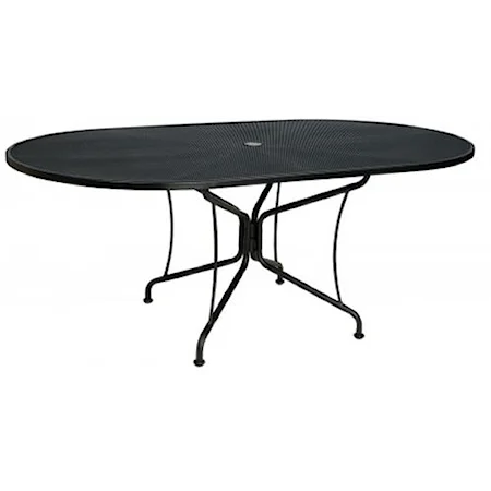 Oval Umbrella Table w/ 8 Spoke